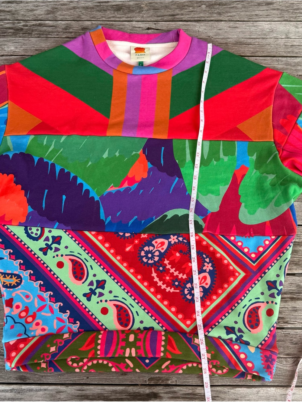 FARM Rio Multicolor Patchwork Graphic Sweatshirt - Picture 6 of 9